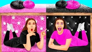 Секретный домик под кроватью | Богатая и бедная Челлендж от Fun Challenge