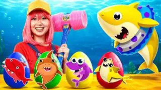 Surprise Eggs Baby Shark Song  + Compilation | TikiTaka Kids Songs