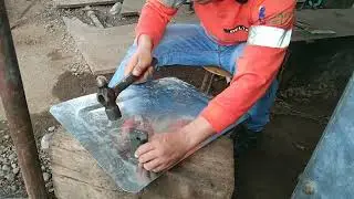 how to grove plane sheet and replace broken side glass of Isuzu tractor Head using plane sheet