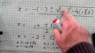 JCH Quadratic Formula P142 Q 1 4