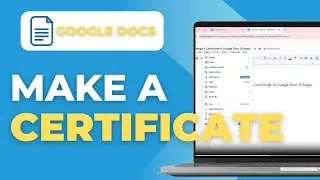 How To Make A Certificate In Google Docs In 3 Minutes!