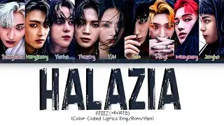 ATEEZ (에이티즈) – HALAZIA Lyrics | 9 members KARAOKE ver. | (Color Coded Lyrics Eng/Rom/Han)