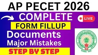 AP PECET 2024 Application Form - AP PECET Registration 2024| How To Fill AP PECET 2024 Form