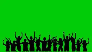 crowd green screen footage | spectators green screen loop