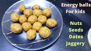 Energy balls for toddlers | Quick & Easy Energy Laddoo (flaxseeds, dates, nuts) | My Little Bubble