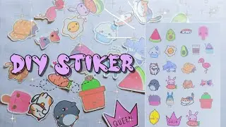 🦄Cara membuat stiker aesthetic || DIY stiker simple🌼💮