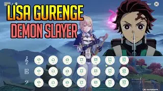 Lisa Gurenge Demon Slayer Cover Genshin Impact With Notes !!
