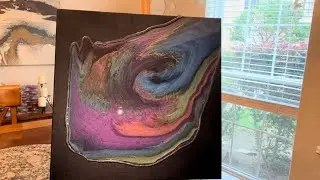 #234 Using Epoxy Resin to Highlight Your Fluid Acrylic Pour with Negative Space