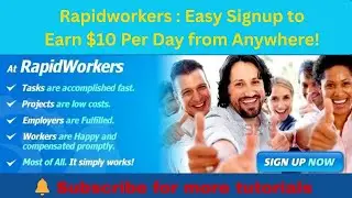 Make Money Online in 2026 | Sign Up on RapidWorkers & Earn $10 Daily