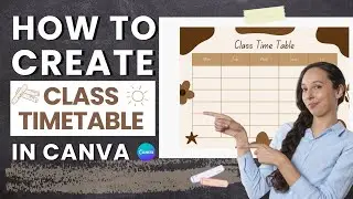 How to Make a Custom Class Time Table in Canva in Minutes | class schedule maker