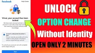 Lock account unlock | option change in locked account | how yo unlock locked facebook id get started