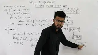 Gate 2010 pyq C Programming | What is the value printed by following C program?int f(int *a, int n){