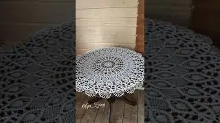 Круглая скатерть вязаная крючком
