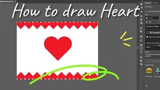 Very Easy to draw heart #heart #turorial #illustrator #design #blender #illustrationtechniques