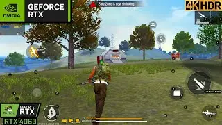 Free Fire Gameloop 90 FPS Benchmark Test RTX 4060 8GB Laptop 1080p | Realistic Graphics 4K60FPS