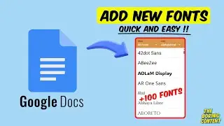 How can I add new fonts to Google Docs ? ( quick and easy )
