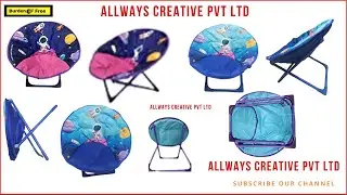 Burden Free Moon Chair for Kids | Foldable for Easy Transport and Storage for Kids Aged 3 and(Space)