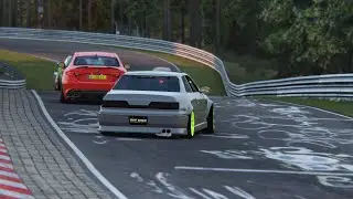 450HP JZX 100 takes a lap / Overcoming  Powerslides & Traffic / Nordschelife / Assetto Corsa / T300