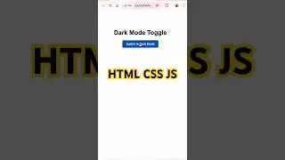 Dark theme toggle using HTML CSS JS