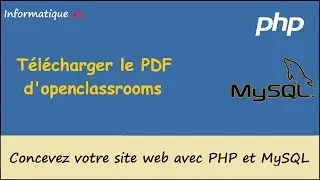 PDF [ openclassrooms ] Concevez votre site web avec PHP et MySQL