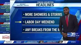 More showers and storms into Labor Day weekend