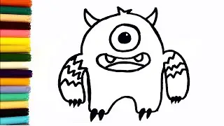 Cурет салу Монстр | Сурет салып уйрену | Bolalar uchun Monster rasm chizish