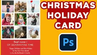Winter Holiday Card in Photoshop CC, CS6 | Christmas Photoshop Tutorial
