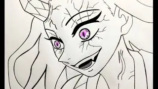 How to draw Nezuko Kamado’s demon form 