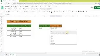 VLOOKUP With Max to Lookup Highest Value | Find the Min & Max Value in a Dataset Using VLOOKUP