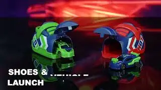 Kid's Ejection Running Shoes Toy Press Shoot Car