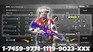 NEW UPDATE 3.9🔥BEST SENSITIVITY CODE + CONTROL SETTINGS BGMI/PUBG MOBILE