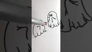 HOW TO DRAW A GHOST | Shortstory | КАК НАРИСОВАТЬ ПРИВИДЕНИЕ #Shorts