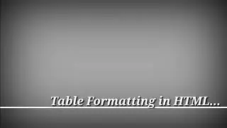 Formatting of #Table in HTML