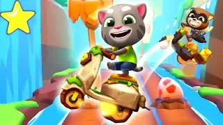 Talking Tom Gold Run 2 #14  Том, Гонки на мотоциклах и Новое Путешествие во времени! На весь экран