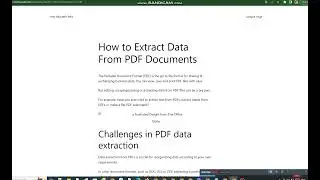 How to Extract Data From PDF Documents