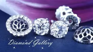 Серьги пусеты с крупными бриллиантами по 0,8 карат от Diamond Gallery