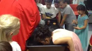 Afsoon and Yasmina Apple Bobbing