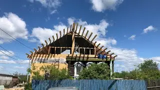 Реконструкция старого бревенчатого дома вдвоем за полтора месяца Честь 3( крыша )