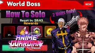 How To Solo New World Boss In Anime Guardians Roblox!! (2 UNITS ONLY!!) 