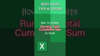 How to Create Running Total or Cumulative Sum in Excel #Shorts