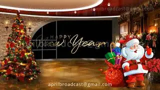Happy Holidays TV Studio Set 24-Virtual Green Screen Background Loop