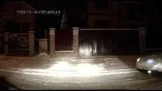 внезапно выпал снег