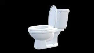 Low Poly Stylized Clean Toilet - PBR - Prop 3D Model | Game Asset Showcase