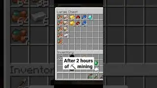 2 hours of mining ⛏️#minecraftshorts #minecraft #subscribe #like