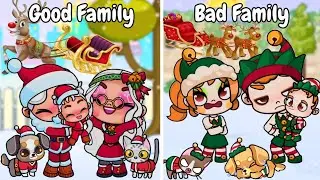Good Family VS Bad Family 😇😈👪 Christmas Edition 🎄☃️ | Toca Boca | Avatar Story