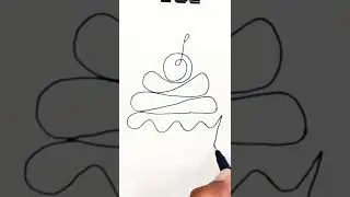 one line drawing pt 13 || #onelineartchallenge #art #easytricks #shorts