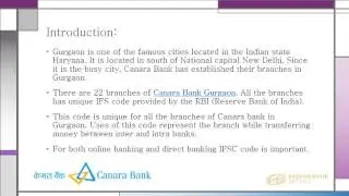 IFSC code for Branches of Canara Bank in Gurgaon