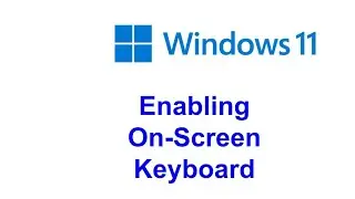 How to enable on screen keyboard windows