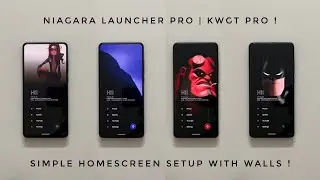Simple Homescreen Setup With Niagara Launcher Pro | KWGT Pro | Walls !