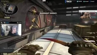 TACO teaches how to play on the bombsite B on train/TACO учит как играть на Б пленте на de_train